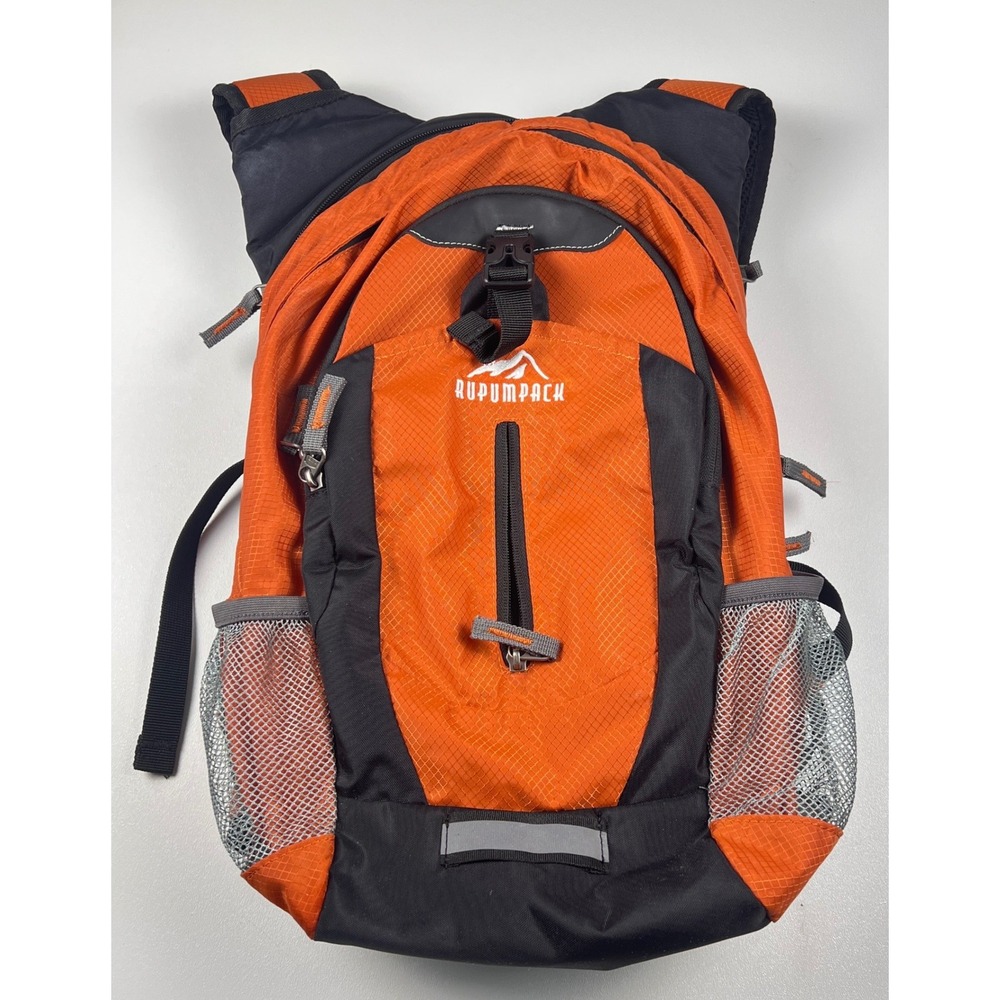Rupumpack Hydration Backpack Unisex OS Orange Black Hiking Gear Trail Running